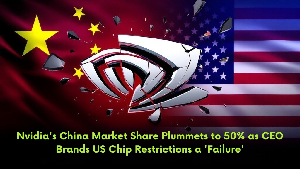 Nvidia's China Market Share Plummets to 50% as CEO Brands US Chip Restrictions a 'Failure'